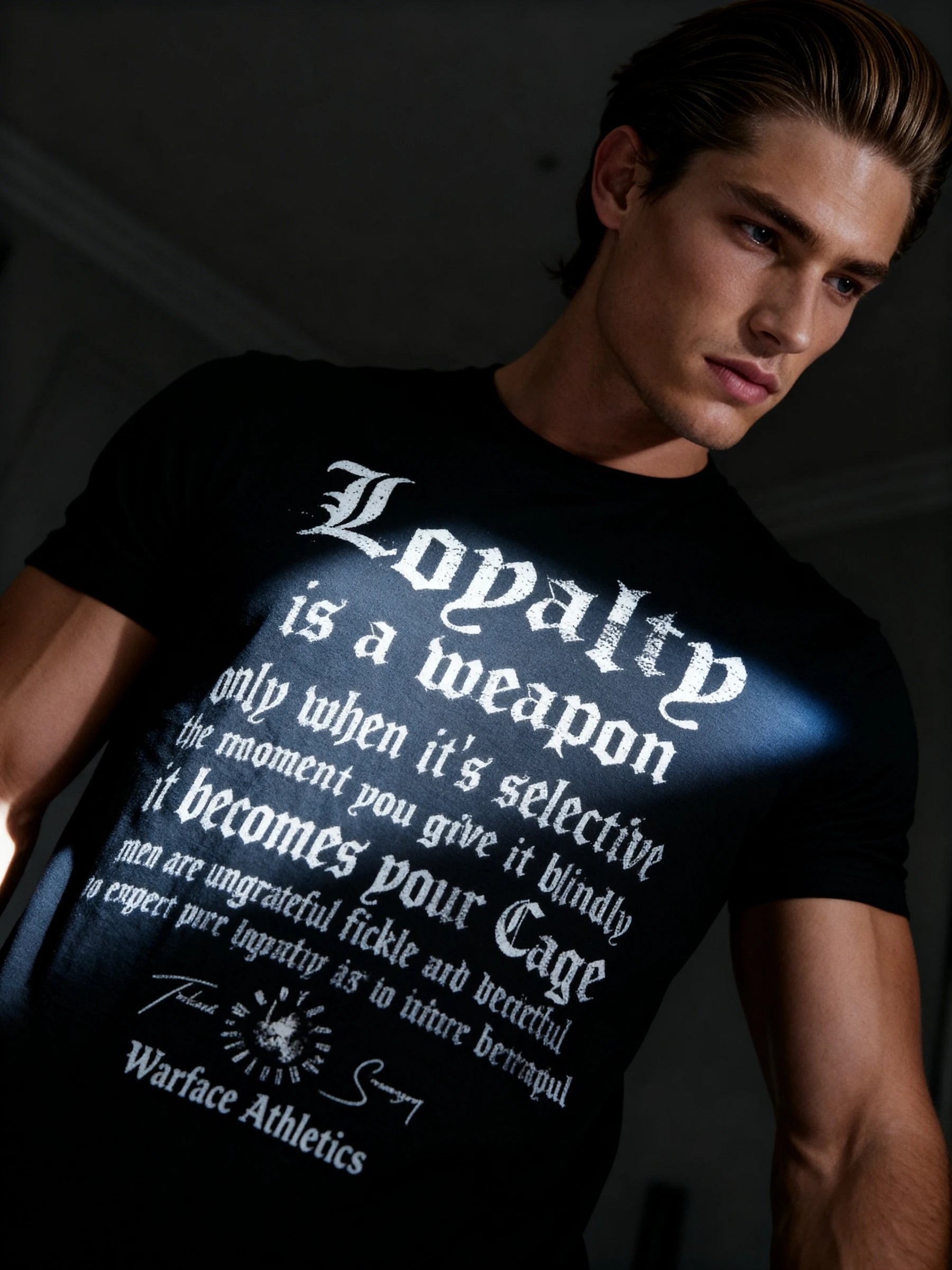 Loyalty Graphic Tee Lifestyle — Men's Stoic Mindset Shirt with Bold Loyalty Text by Warface Athletics