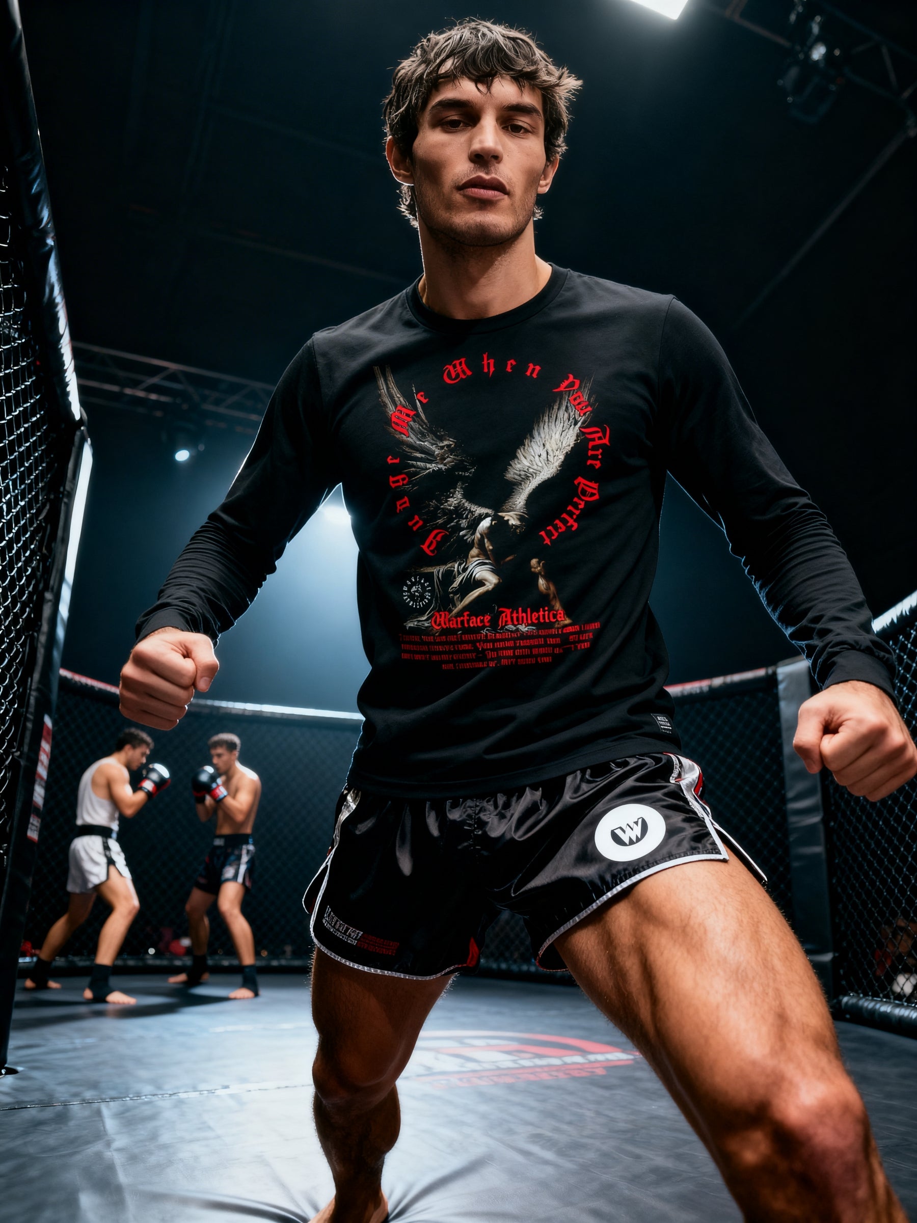 Fallen Angel Long Sleeve Athletic Shirt Lifestyle — Men's Workout Shirts for Men with Inspirational Quote by Warface Athletics