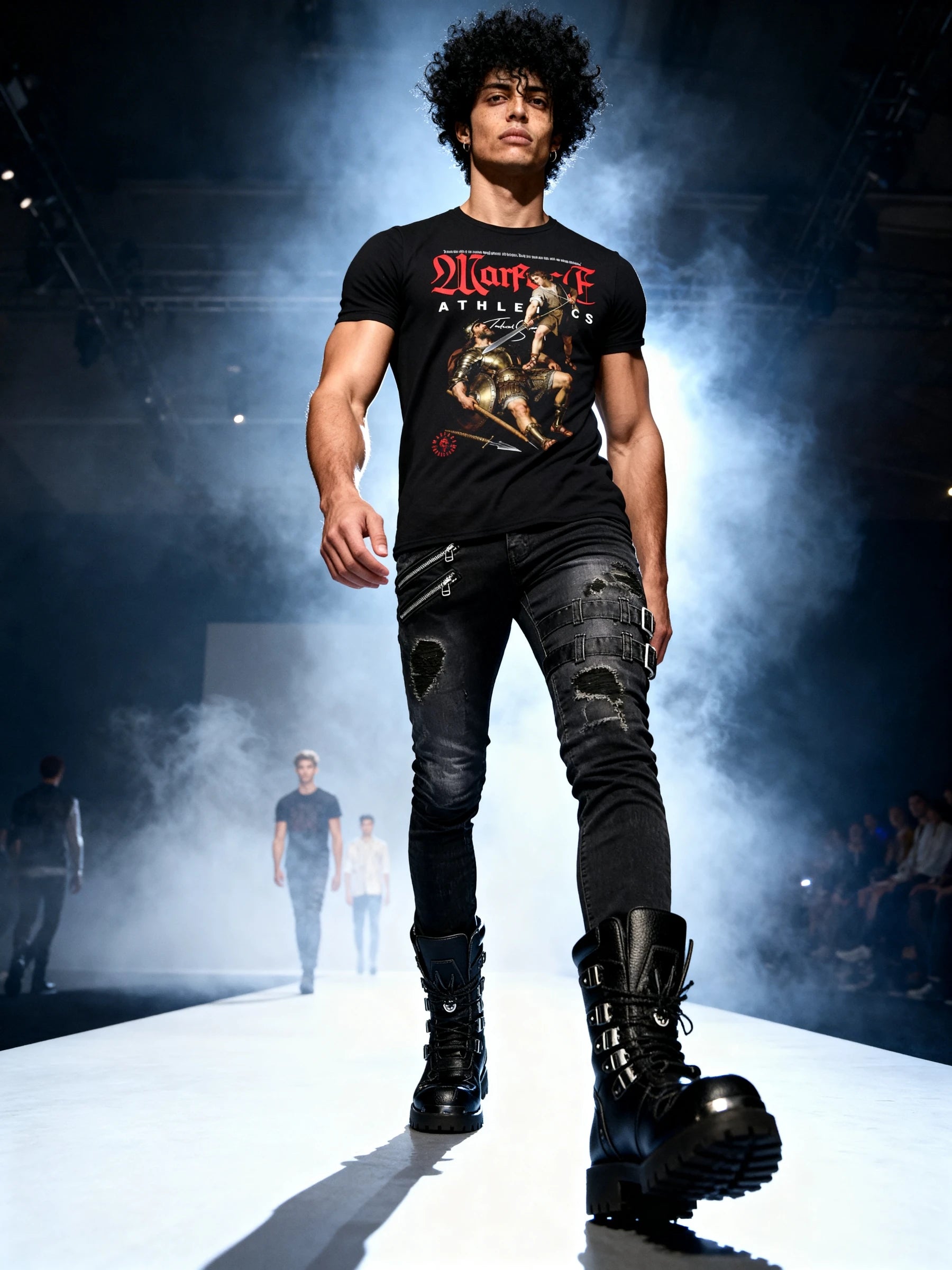 David and Goliath Workout Shirt Lifestyle — Men's Graphic Tees for Guys with Christian Shirts for Men Aesthetic by Warface Athletics