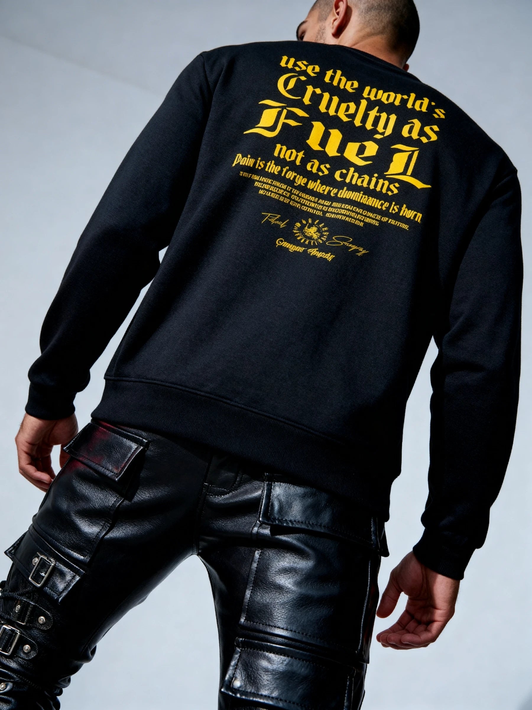 Cruelty as Fuel Long Sleeve Gym Shirt Lifestyle — Men's Stoic Mindset Shirt with Motivational Quote by Warface Athletics
