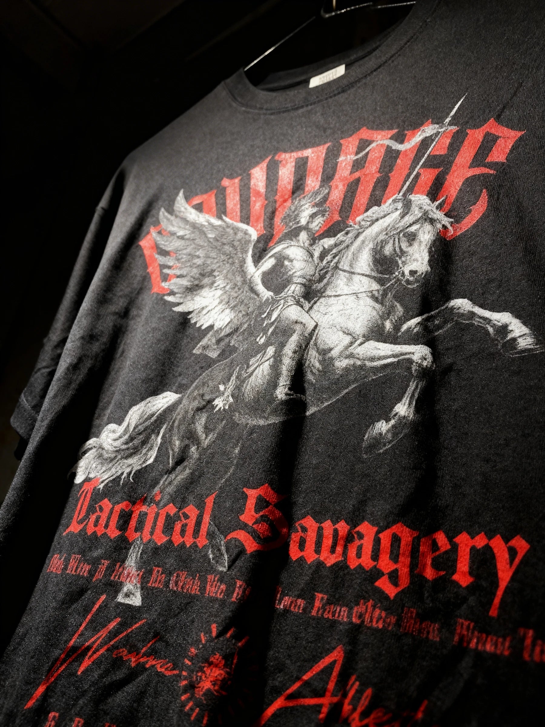 Bellerophon Pegasus Tee Lifestyle Shot — Men's Stoic Quote T-Shirt with Greek Mythology Graphic by Warface Athletics