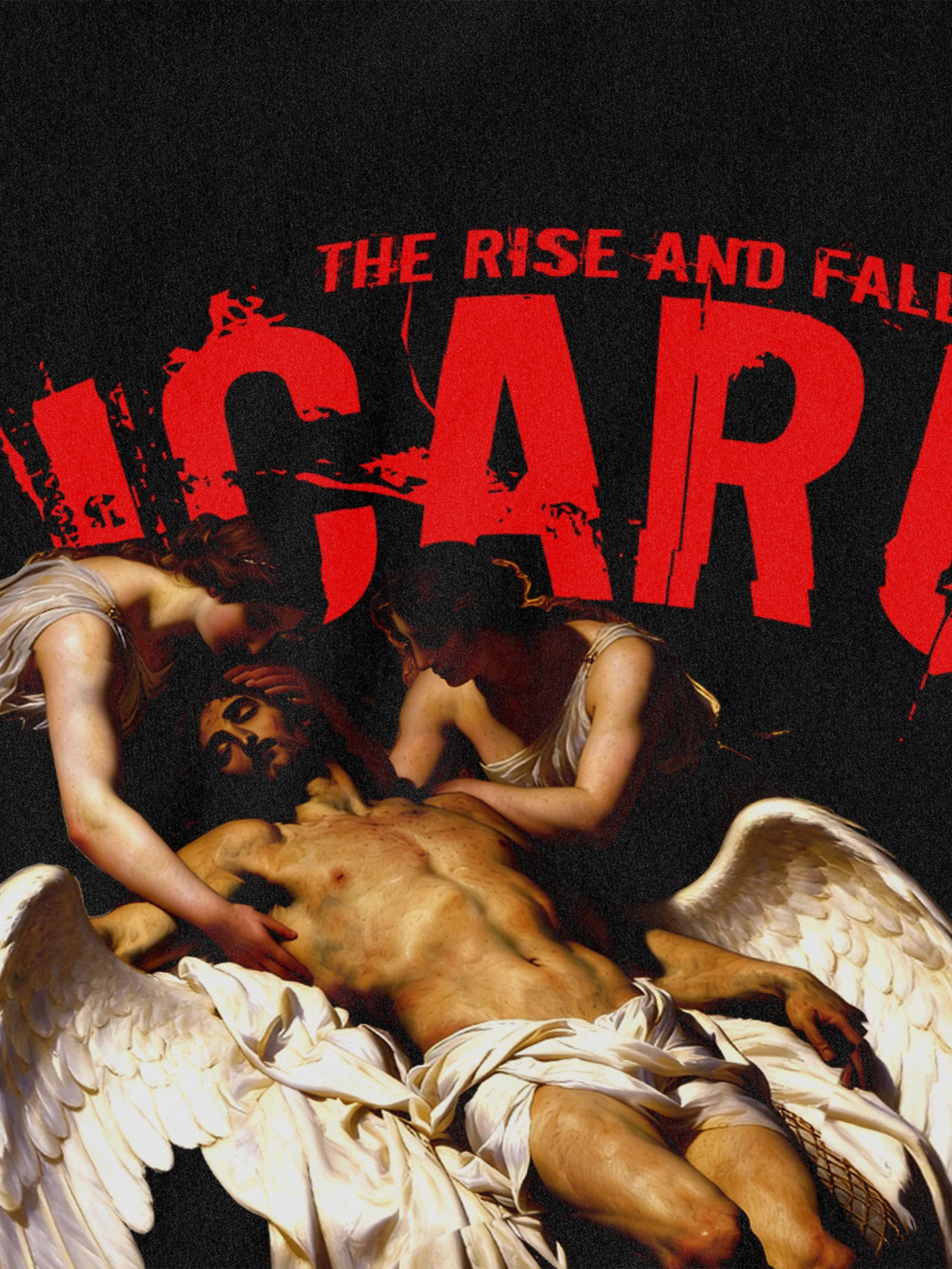 Icarus Fall Greek Mythology Heavyweight Graphic Tee — Men's Warrior Clothing with Stoic Quote by Warface Athletics