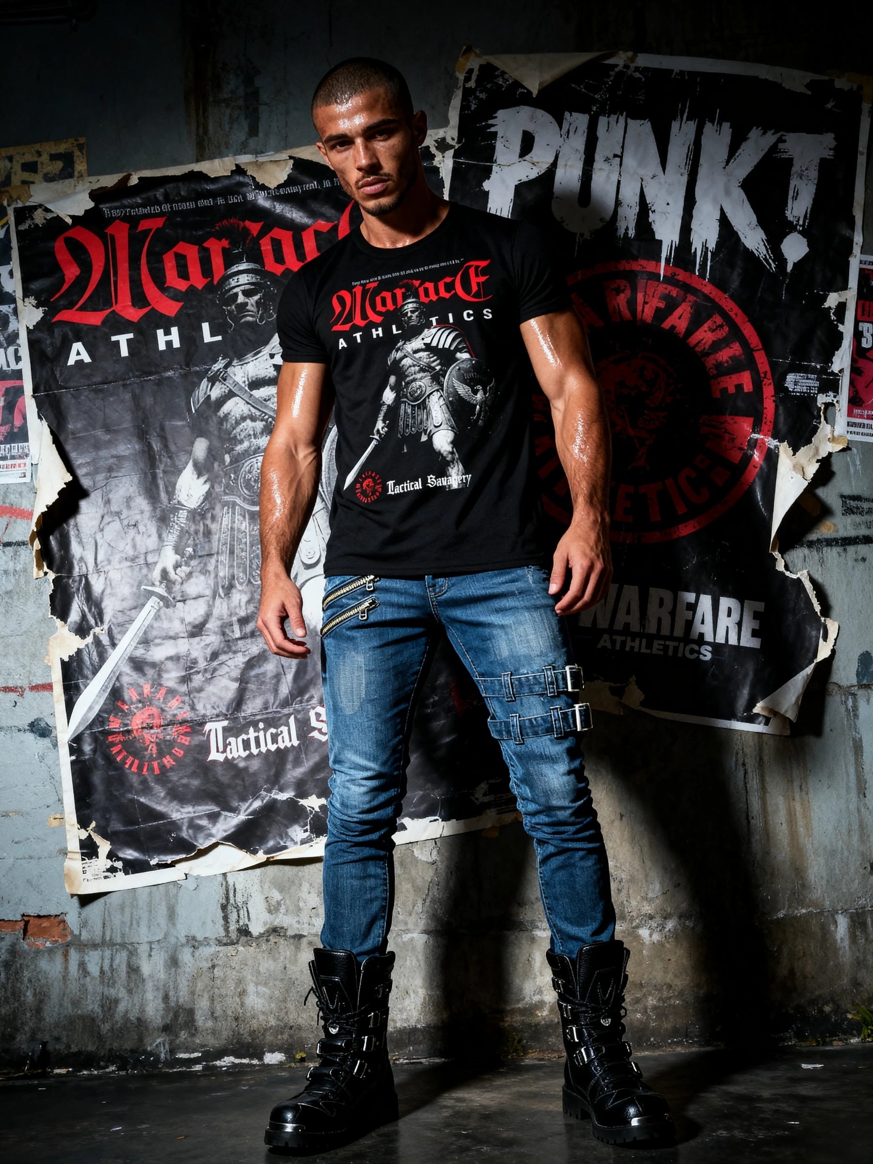 Roman Centurion Workout Shirt Lifestyle — Men's Graphic Tees for Guys with Stoic Motivational Quote by Warface Athletics