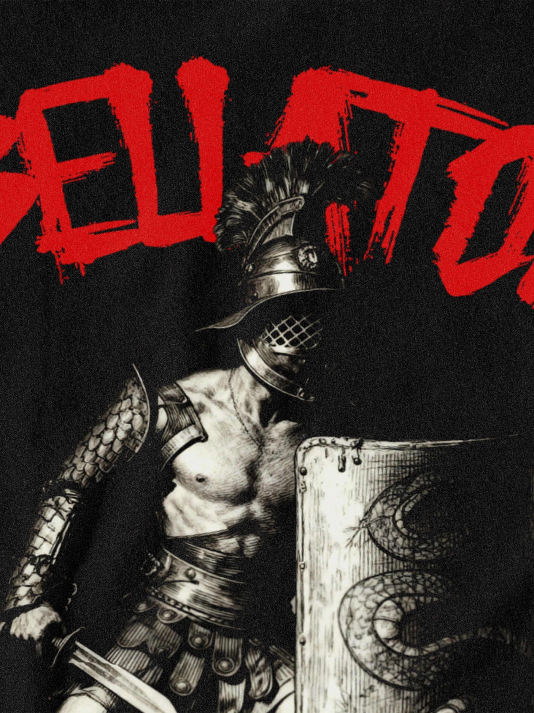 Roman Gladiator T-Shirt Display — Men's Gladiator Warrior Shirt with Bold Graphic Print by Warface Athletics