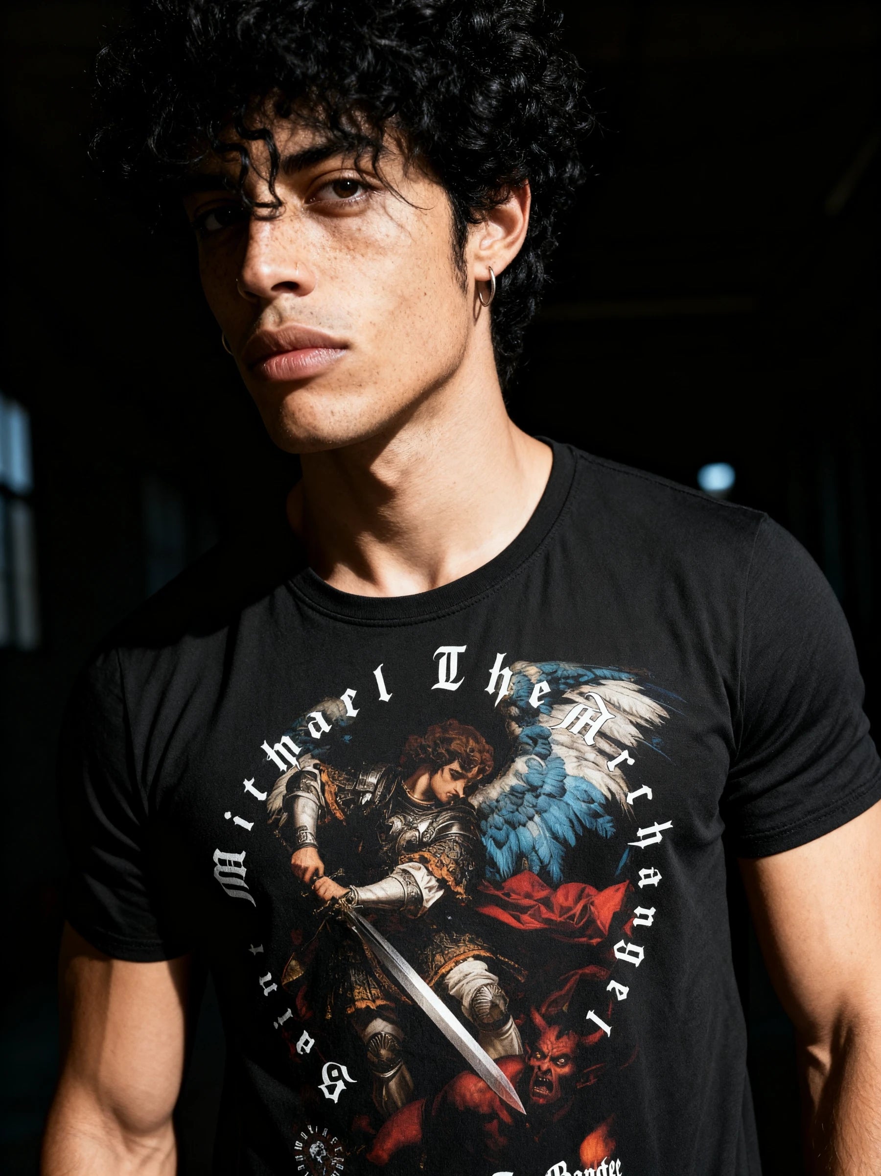 St. Michael Graphic Tees for Guys Lifestyle — Men's Streetwear Workout Tee Shirt with Motivational Quote by Warface Athletics